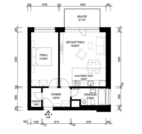 Pronájem bytu 2+kk, Litomyšl, Z. Kopala, 58 m2