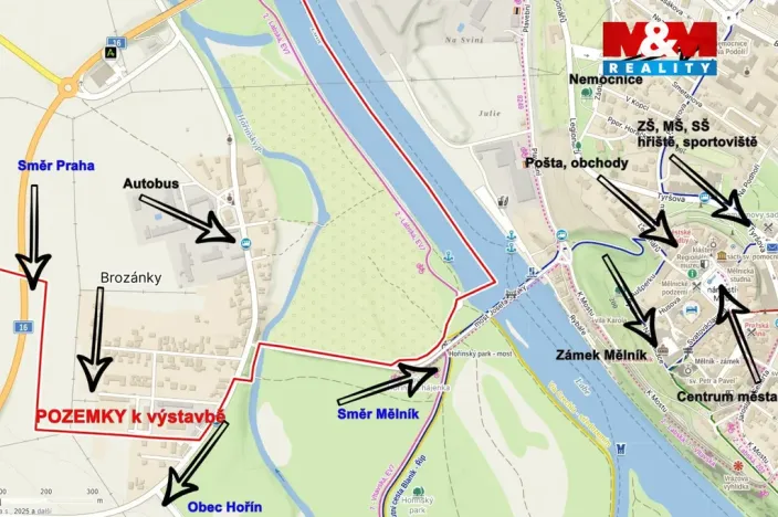 Prodej pozemku pro bydlení, Hořín - Brozánky, 1026 m2