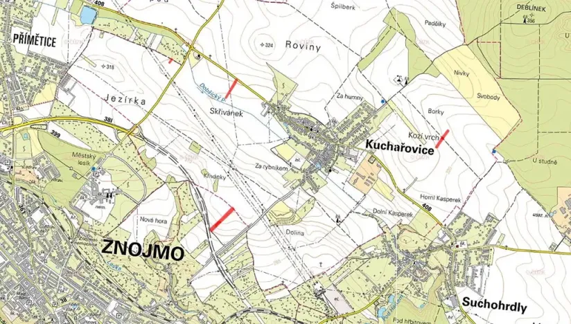 Prodej pole, Kuchařovice, 6602 m2