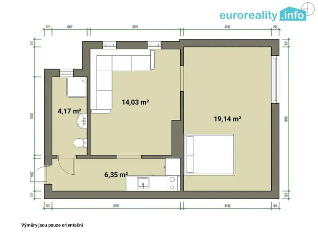 Prodej bytu 1+1, Mariánské Lázně, Mladějovského, 44 m2