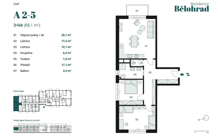 Prodej bytu 3+kk, Lázně Bělohrad, Lázeňská, 88 m2