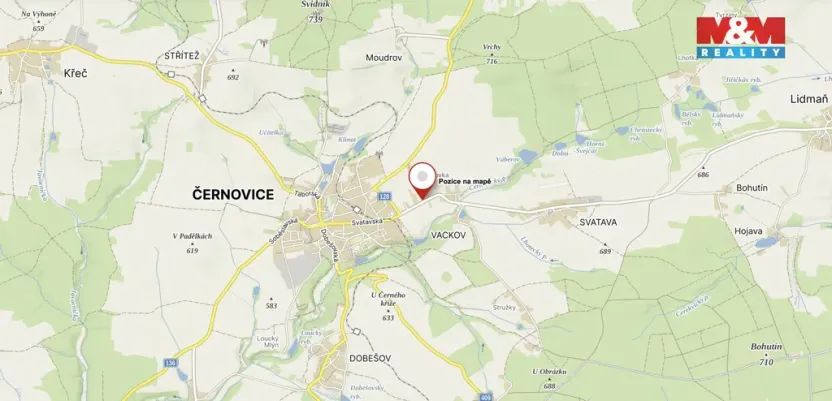 Prodej pozemku pro bydlení, Černovice, 2821 m2