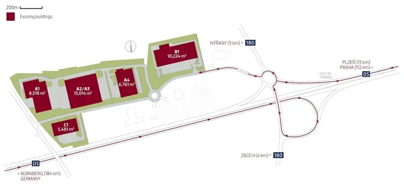 Pronájem skladu, Nýřany, U Mexika, 5460 m2