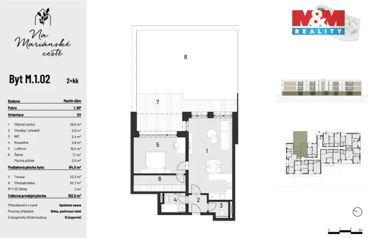 Prodej bytu 2+kk, Brandýs nad Labem-Stará Boleslav, Dřevčická, 65 m2
