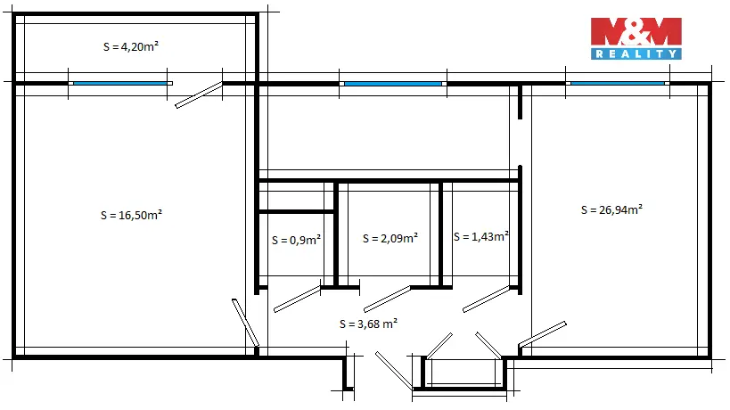 Prodej bytu 2+1, Ostrava - Poruba, Opavská, 57 m2