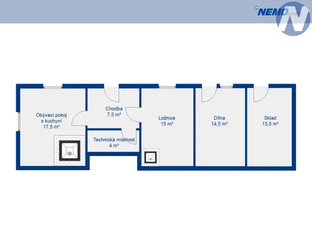 Prodej rodinného domu, Kadov - Lnářský Málkov, 44 m2