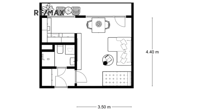 Pronájem bytu 1+kk, Praha - Krč, Hurbanova, 27 m2
