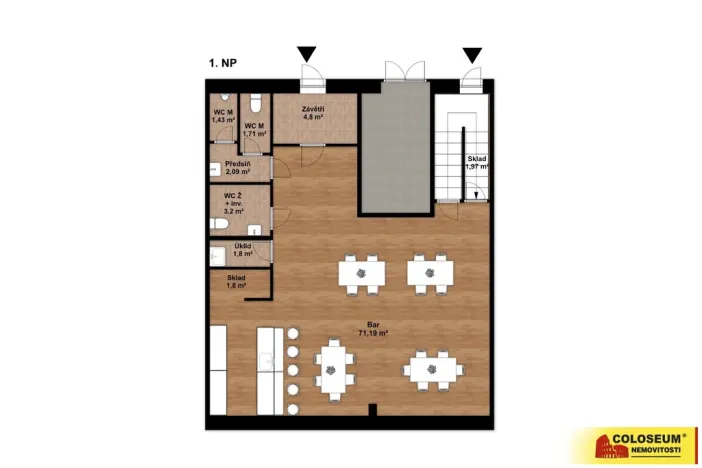 Pronájem ubytování, Hodonín, 292 m2