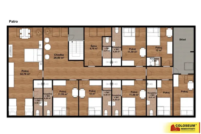 Pronájem ubytování, Hodonín, 292 m2