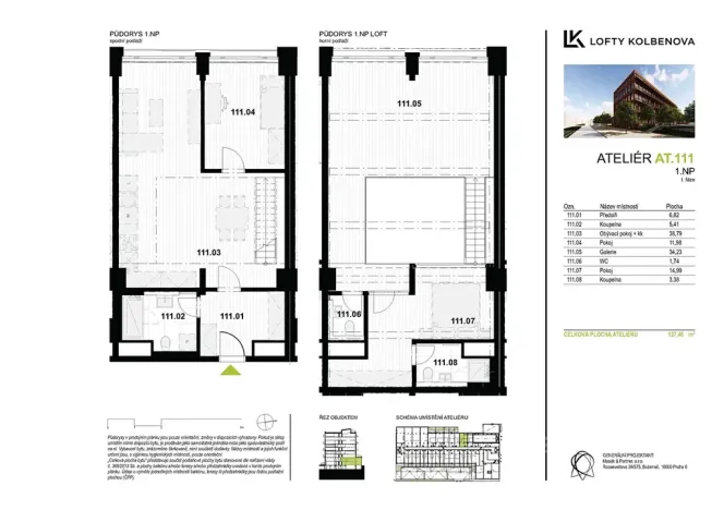 Prodej bytu 4+kk, Praha - Vysočany, Kolbenova, 117 m2