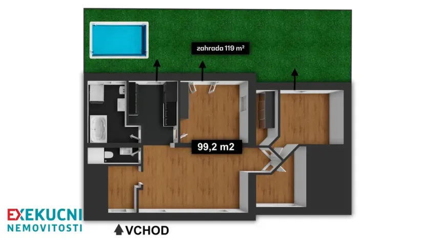 Prodej bytu 4+kk, Praha - Lochkov, K Lahovské, 99 m2
