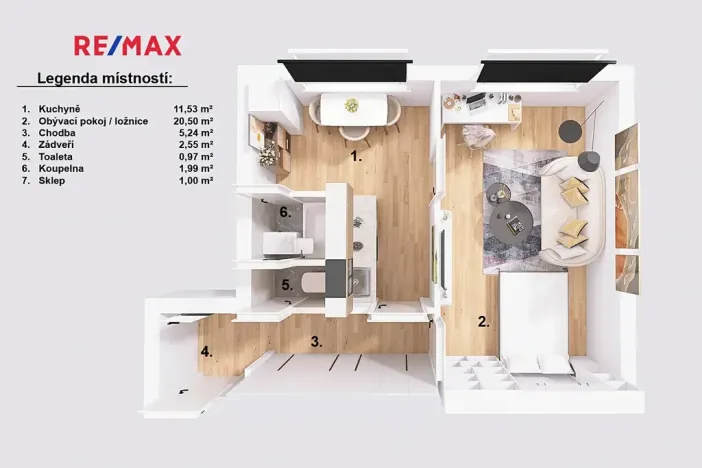 Pronájem bytu 1+1, Jindřichův Hradec, sídliště Vajgar, 42 m2