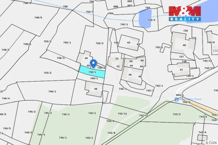 Prodej pozemku pro bydlení, Mladá Vožice - Chocov, 488 m2