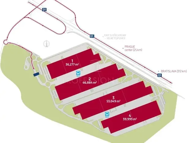 Pronájem skladu, Strančice, 23569 m2