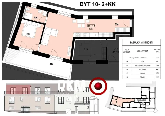 Prodej bytu 2+kk, Ivančice, 50 m2