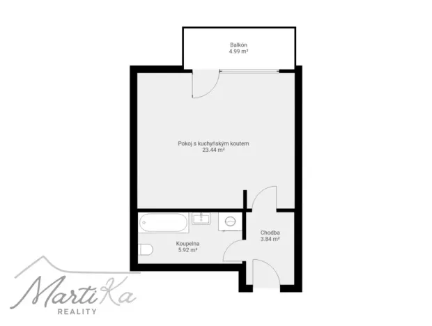 Prodej bytu 1+kk, Hostivice, Žitná, 31 m2