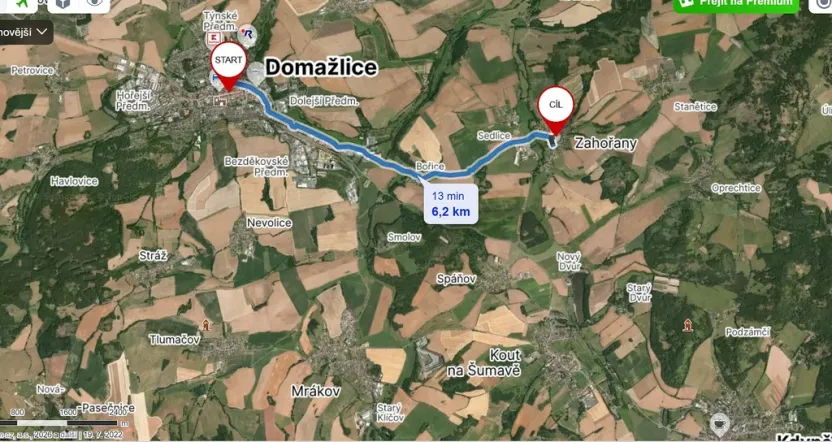 Prodej pozemku, Zahořany, 816 m2