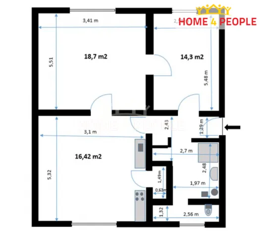 Pronájem bytu 2+1, Karlovy Vary - Drahovice, Mattoniho nábřeží, 62 m2