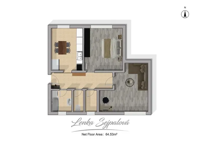 Prodej bytu 2+1, Chrast, Jiráskova, 62 m2