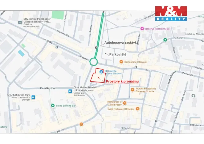 Pronájem obchodního prostoru, Benešov, Vnoučkova, 45 m2