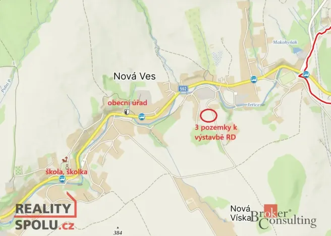 Prodej pozemku pro bydlení, Nová Ves, 1001 m2