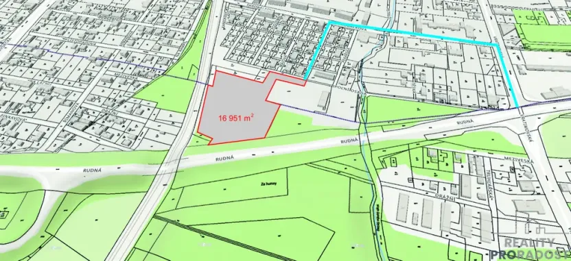 Prodej pozemku pro bydlení, Ostrava - Kunčičky, 16951 m2