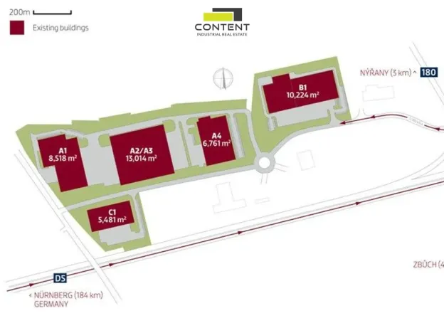 Pronájem skladu, Nýřany, U Mexika, 5442 m2