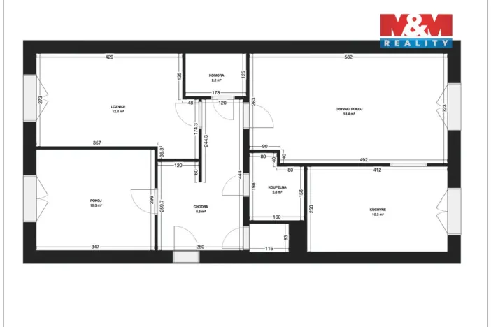 Prodej bytu 3+1, Kladno - Kročehlavy, U Hvězdy, 67 m2