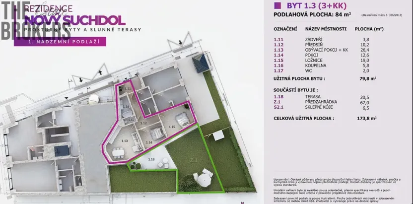 Prodej bytu 3+kk, Praha - Suchdol, U hotelu, 174 m2