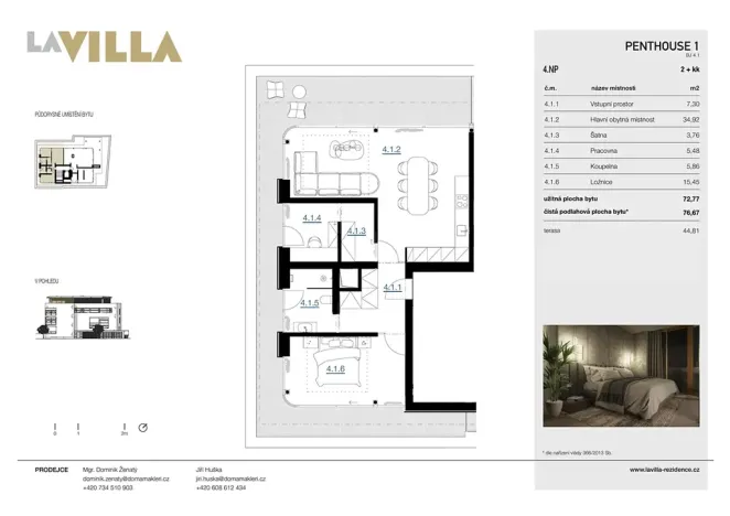 Prodej bytu 2+kk, Luhačovice, Zatloukalova, 77 m2