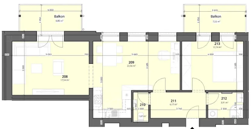 Prodej bytu 3+kk, Zubří, Hlavní, 80 m2