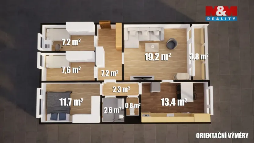 Prodej bytu 4+1, Ústí nad Labem - Severní Terasa, Rabasova, 78 m2