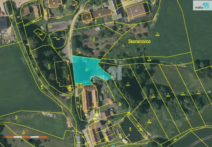 Prodej pozemku pro bydlení, Martinice u Onšova - Skoranovice, 942 m2