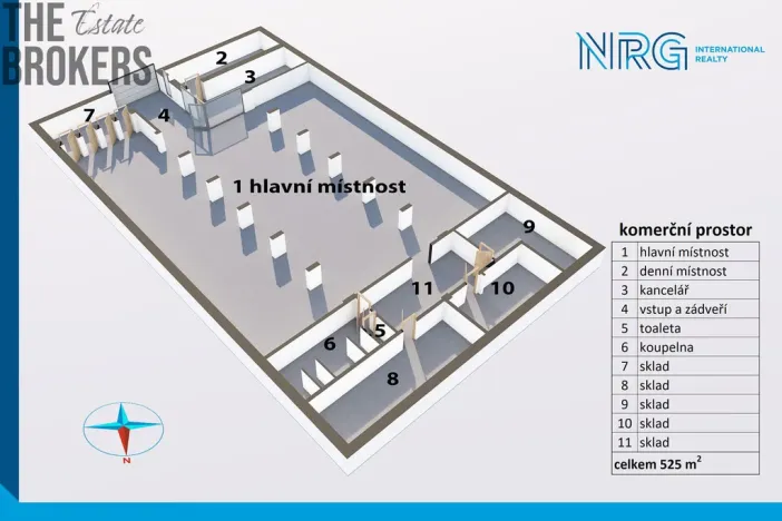 Prodej komerční, Praha, 525 m2