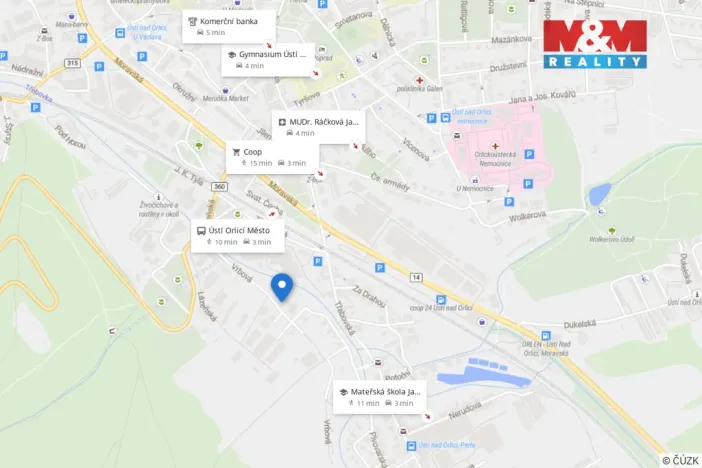 Prodej bytu 2+1, Ústí nad Orlicí - Hylváty, Vrbová, 37 m2