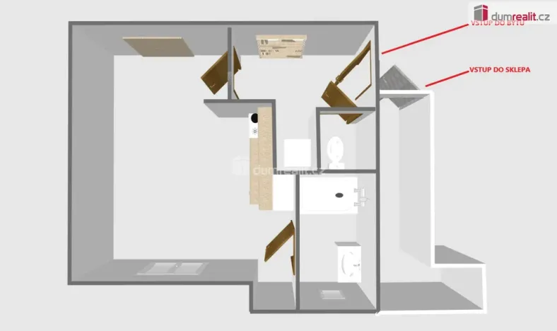 Pronájem bytu 1+kk, Břeclav, Bří. Mrštíků, 25 m2