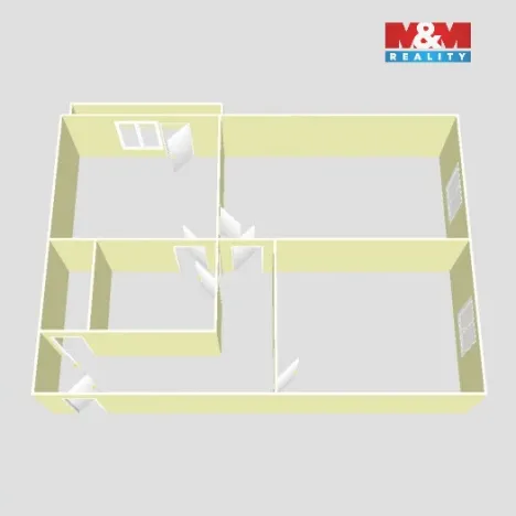 Prodej bytu 2+1, Most, Slovenského národního povstání, 50 m2