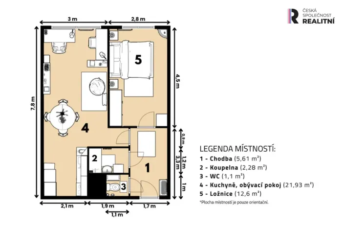 Prodej bytu 2+kk, Praha - Stodůlky, Mezi školami, 46 m2