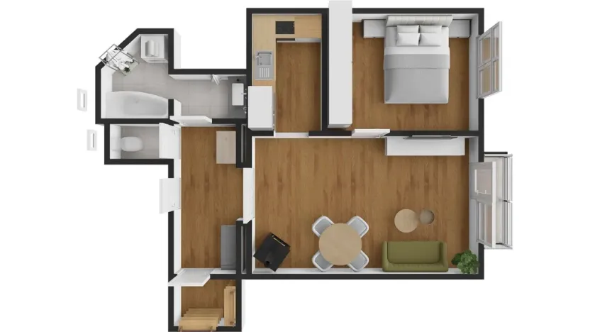 Pronájem bytu 2+kk, Praha - Vršovice, Kodaňská, 55 m2