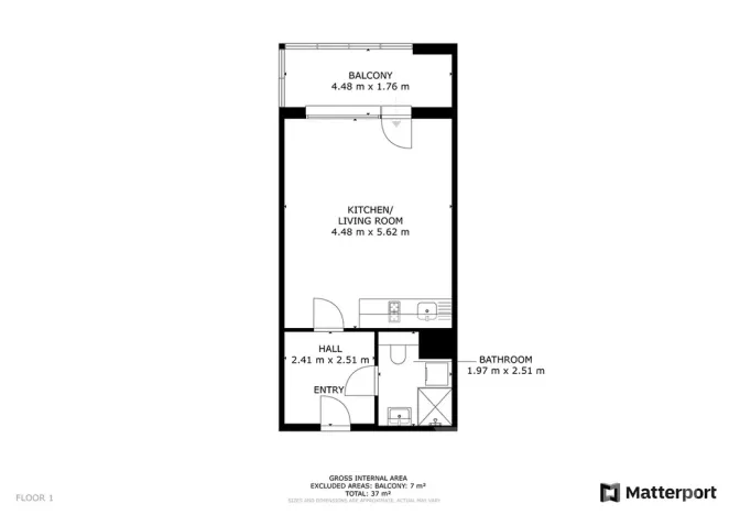 Pronájem bytu 1+kk, Praha - Hloubětín, Kolbenova, 35 m2