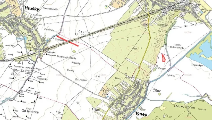 Prodej pole, Týnec, 11459 m2