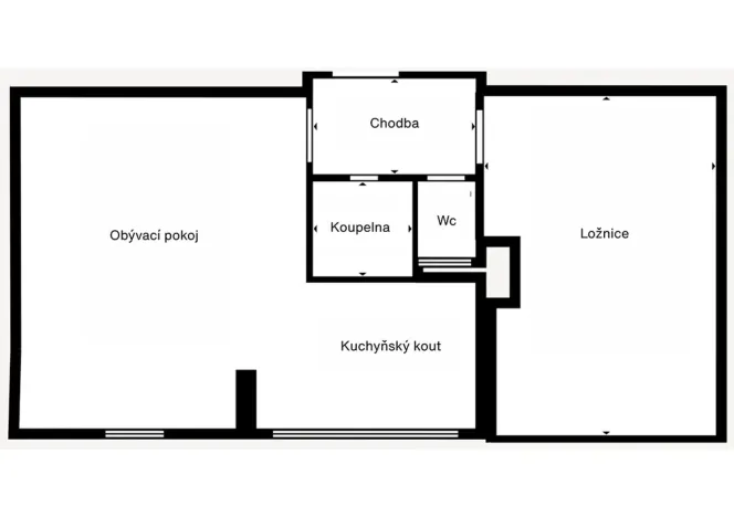 Pronájem bytu 2+kk, Roztoky, Masarykova, 55 m2