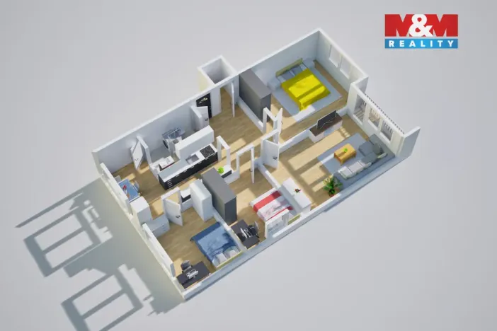 Prodej bytu 4+1, Ústí nad Labem - Krásné Březno, U Pivovarské zahrady, 82 m2