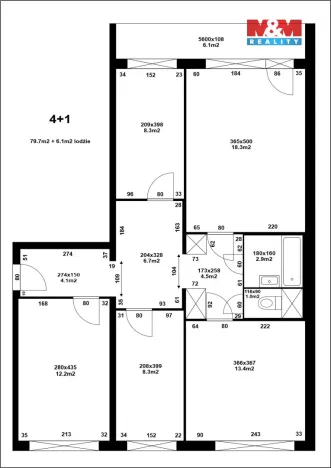Prodej bytu 4+1, Praha - Chodov, Babákova, 80 m2