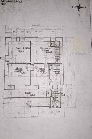 Prodej vícegeneračního domu, Kostelec nad Labem, nám. Komenského, 120 m2