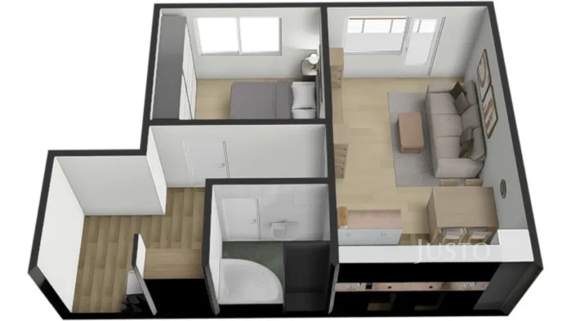 Pronájem bytu 2+kk, Písek - Hradiště, K Háječku, 43 m2