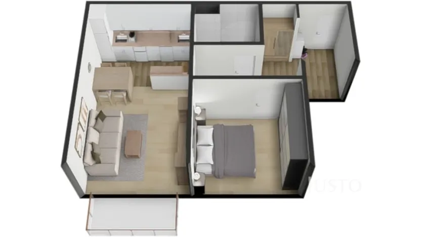 Pronájem bytu 2+kk, Písek - Hradiště, K Háječku, 43 m2