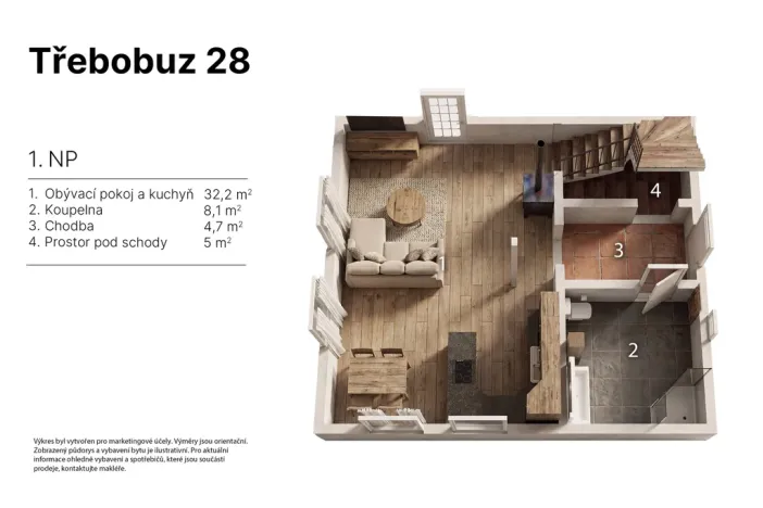 Prodej rodinného domu, Líšťany - Třebobuz, 92 m2