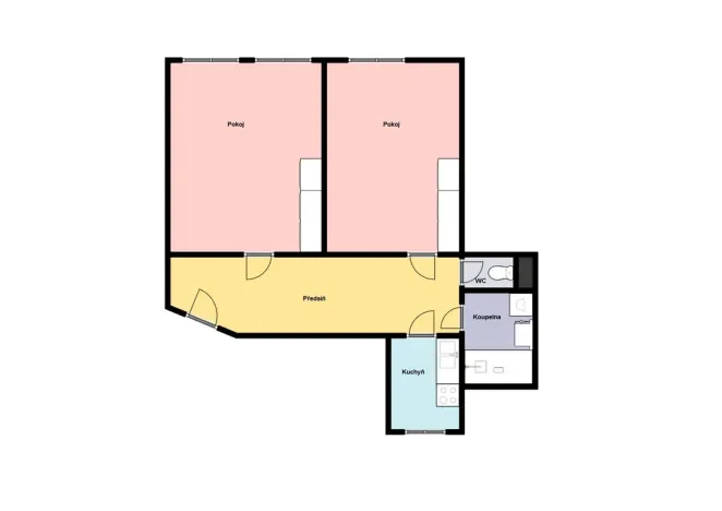 Pronájem bytu 2+1, Liberec - Liberec IV-Perštýn, Revoluční, 55 m2