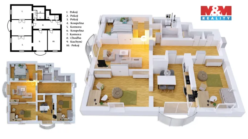 Prodej bytu 4+1, Praha - Nové Město, Trojická, 148 m2